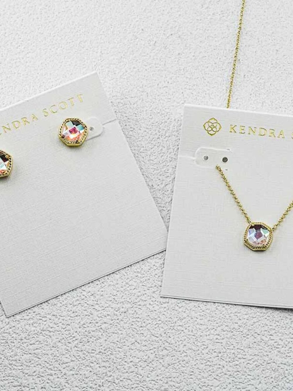 Kendra Scott Crystal Stud Earrings & Necklace